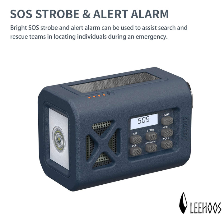 Leehoos Emergency NOAA Weather Radio with SOS Strobe and Alert Alarm